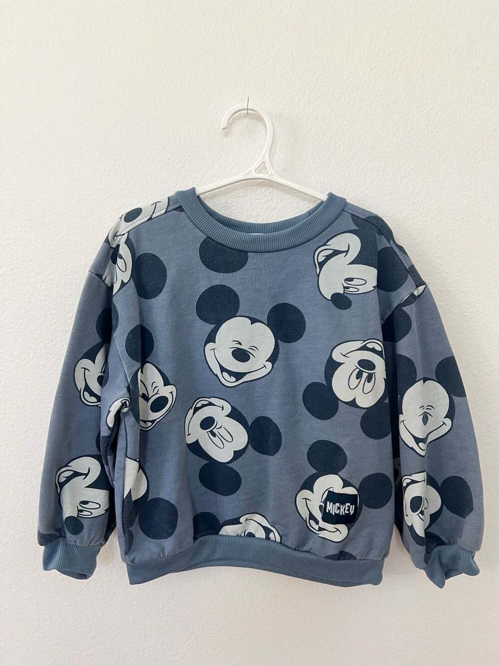 Disney Junior Mickey Mouse Allover Print Blue Toddler Sweatshirt 4T